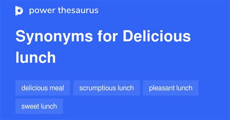 lunch synonyms